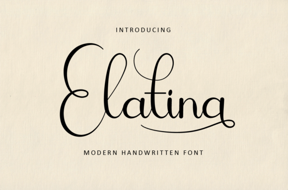 Elatina: A Handwritten Font for Elegant Web Design