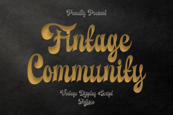 Fintage Community: A Retro Script Font for Bold Digital Branding