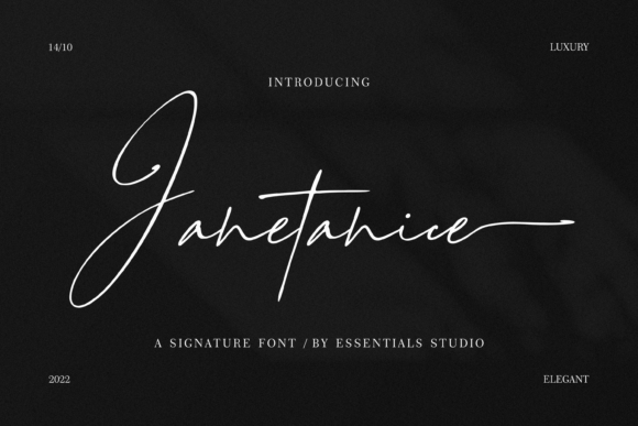 Janetanice: A Luxury Script Font for Editorial Design and Branding