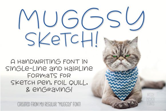 Muggsy Sketch single Line: A Quirky Script Font for Creative Makers