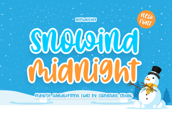 Snowind Midnight: A Playful Handwritten Font for Editorial Design